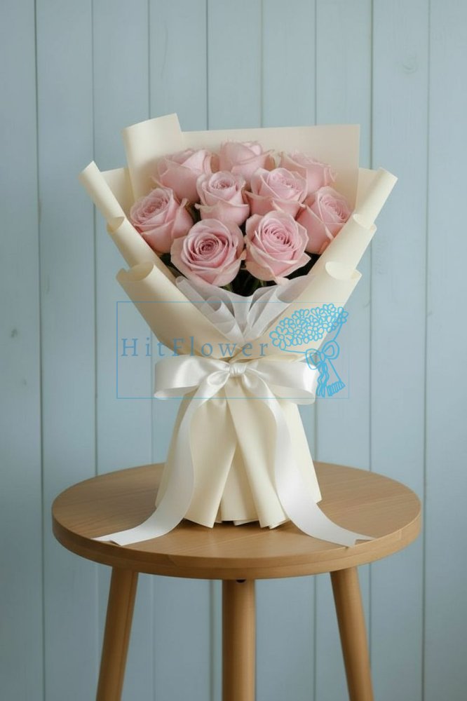 Букет цветов Ванильное облако Букет цветов из: Розы